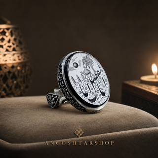 انگشتر عقیق مشکی