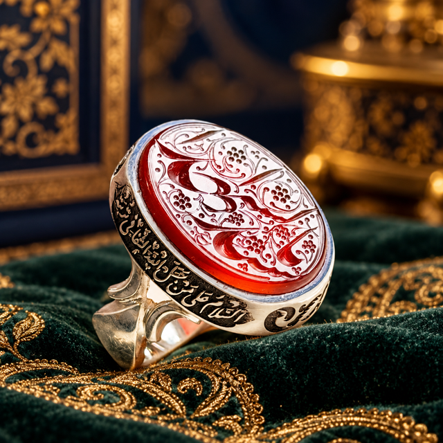 انگشتر عقیق سرخ