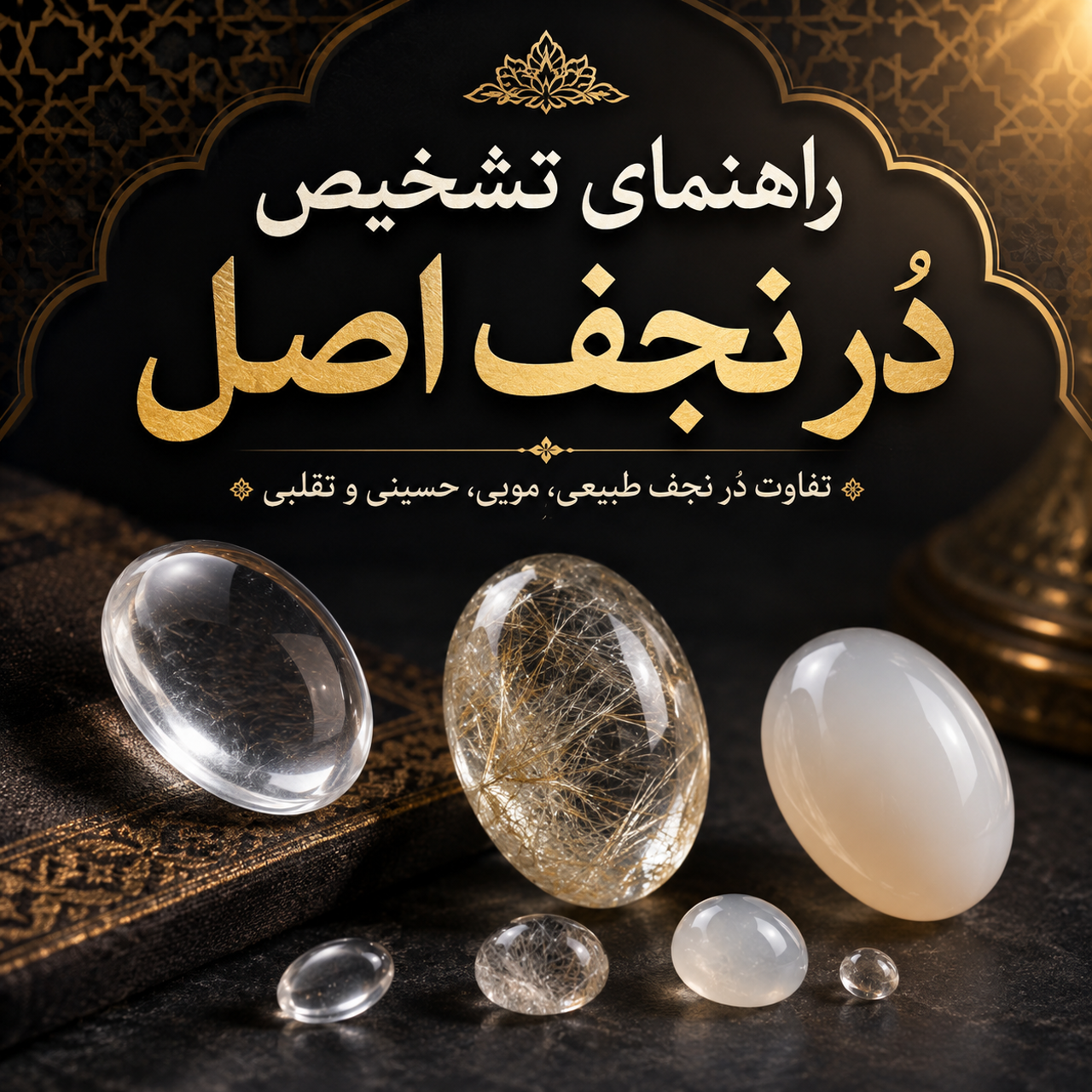 راهنمای تشخیص دُر نجف اصل؛ تفاوت دُر نجف طبیعی، فرآوری‌شده و تقلبی