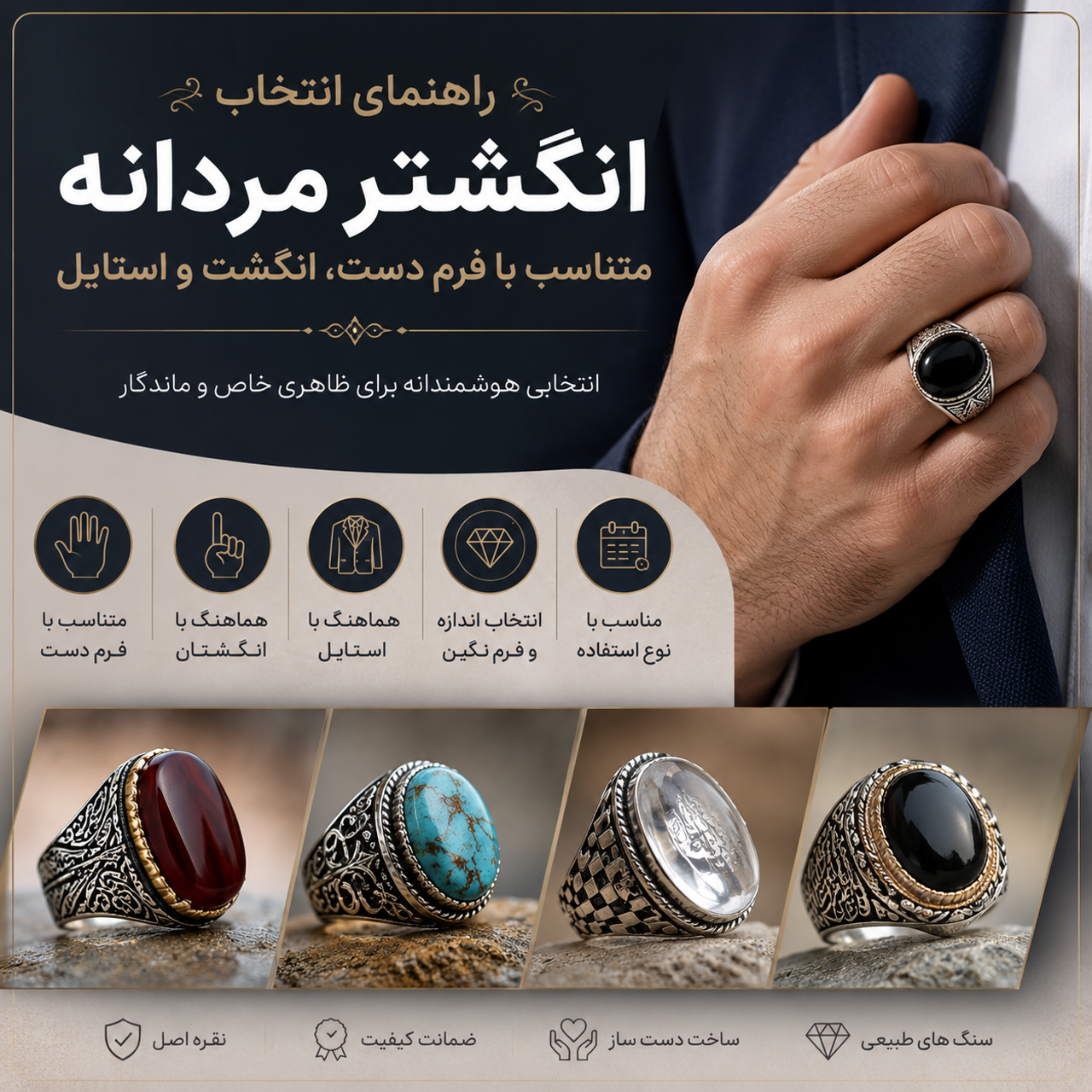 چه انگشتری به دست من میآید؟ راهنمای انتخاب انگشتر