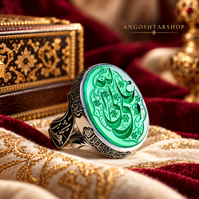 انگشتر عقیق سبز
